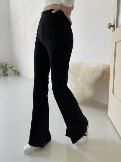FLARED PANTS WITH SLITS